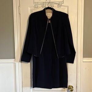 Suit Dress Fitted Dress And Crop Jacket